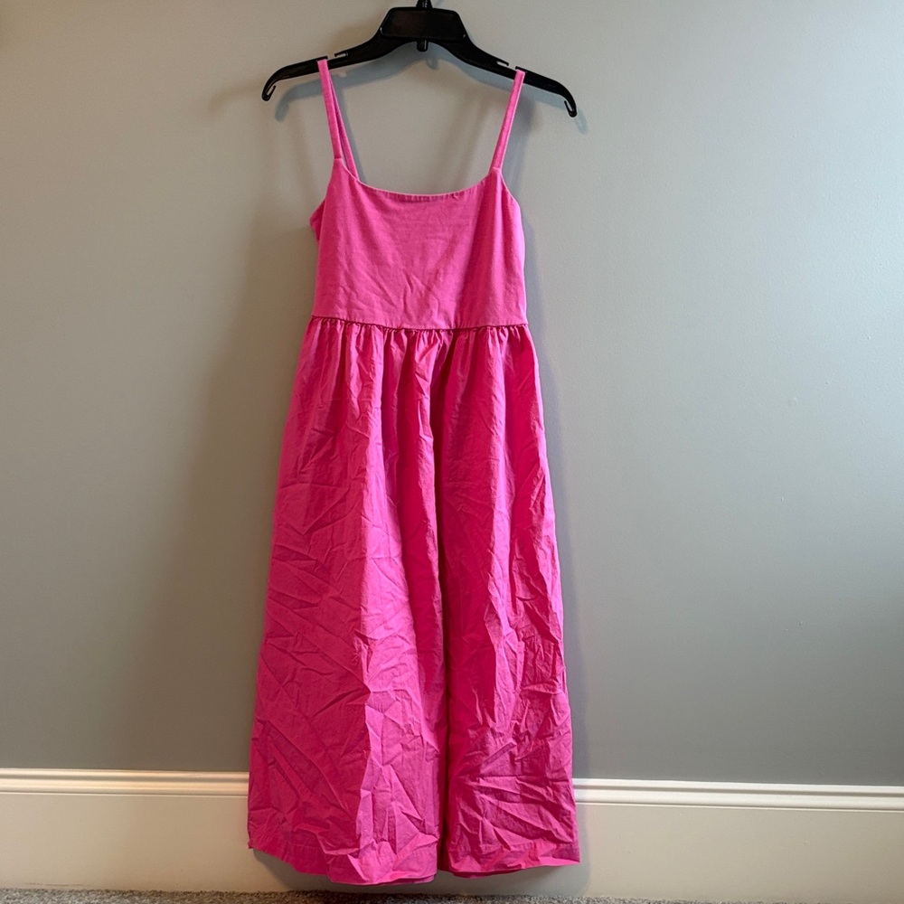 Old Navy Bright Pink Strappy Maxi Dress